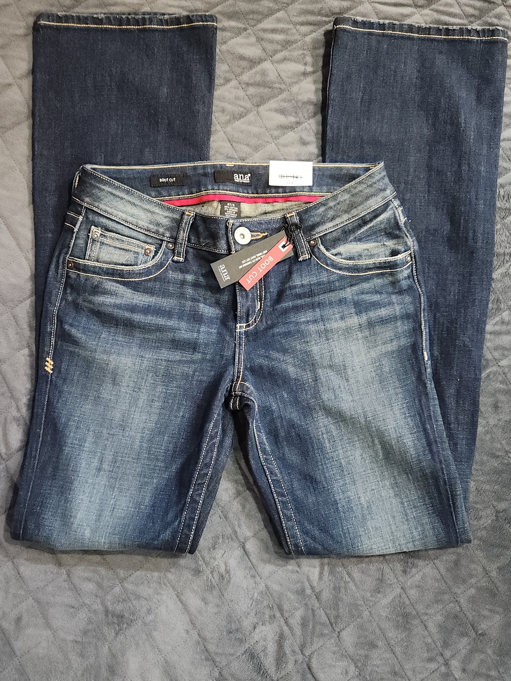 A.N.A Women's Dark Blue Boot Cut Jeans